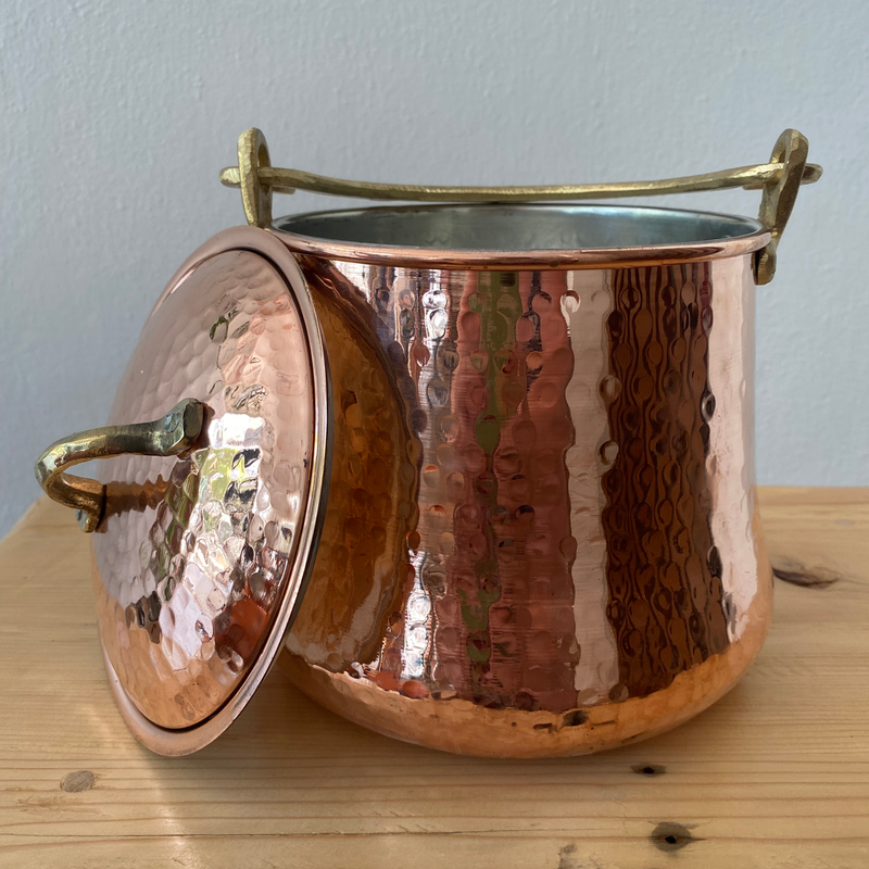 Handmade Forged Copper Bucket 3 Lt