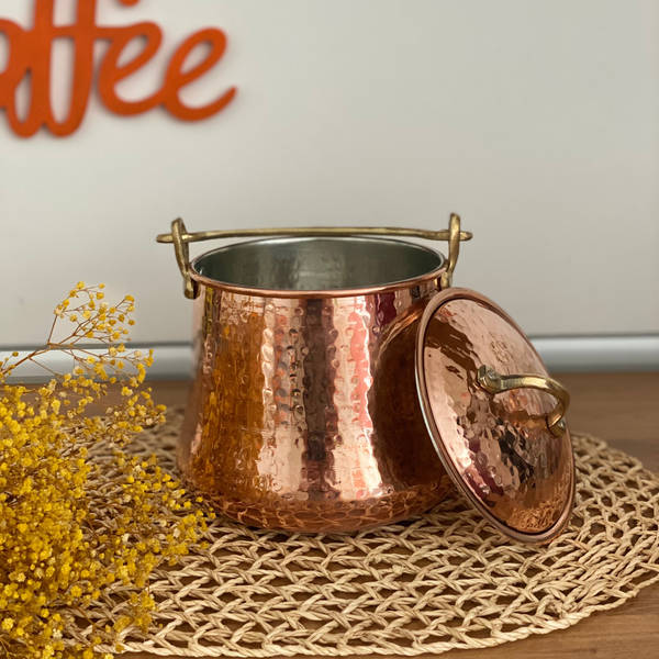 Handmade Forged Copper Bucket 3 Lt
