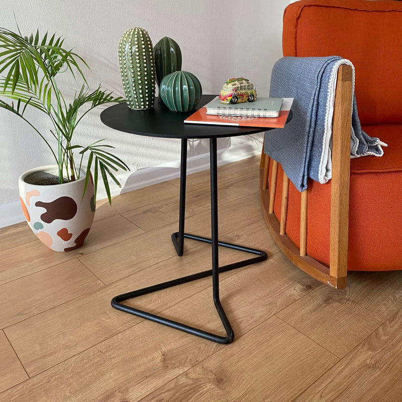 Metal Side Table Black