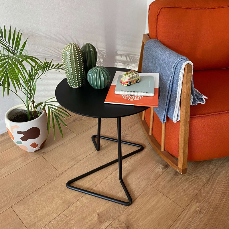 Metal Side Table Black