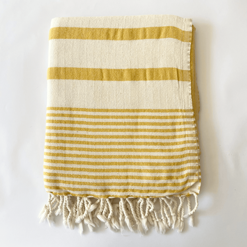 Dehna Turkish Cotton Towel Yellow 100x180 cm - 40''x70''