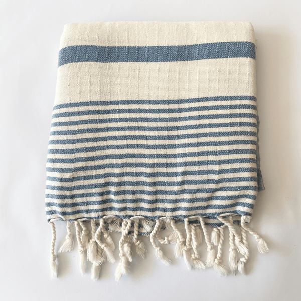 Dehna Turkish Cotton Towel Blue 100x180 cm - 40''x70''