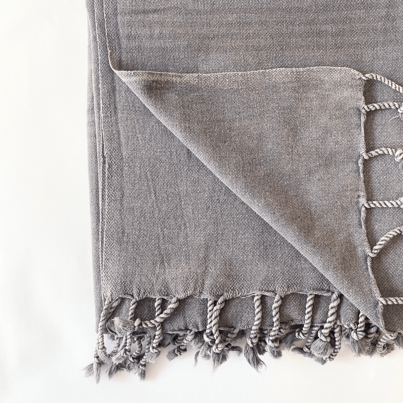 Mihri Turkish Cotton Towel Dark Grey 100x180 cm - 40''x70''