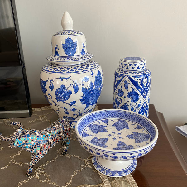 Handmade Blue Turkish Tile Delight Dish