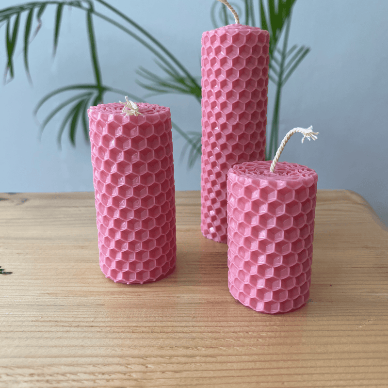 Beewax Scented Candle Set Pink