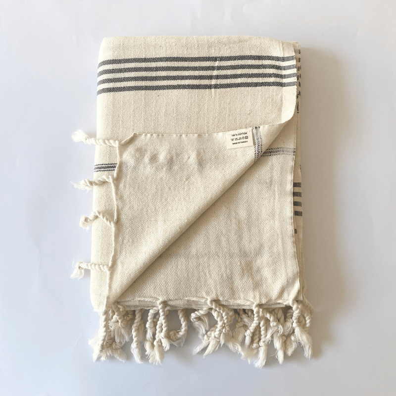 Bade Turkish Cotton Towel Gray Box