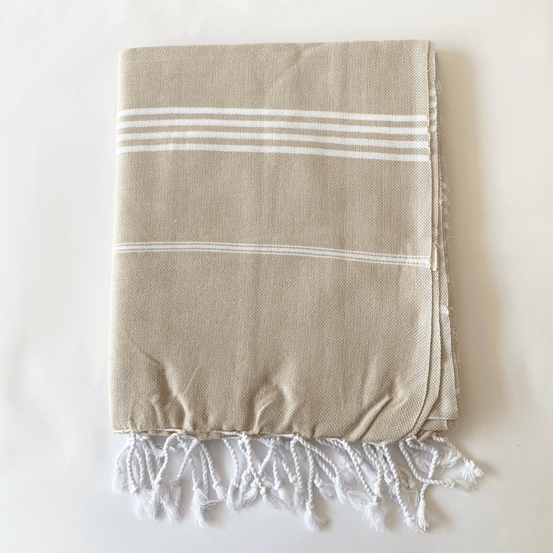 Gediz Turkish Cotton Towel Beige 100x180 cm - 40''x70''
