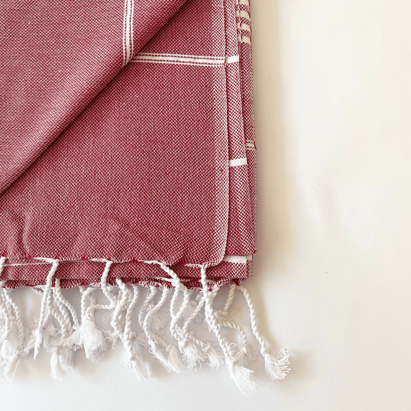 Gediz Turkish Cotton Towel Bordeaux 100x180 cm - 40''x70''