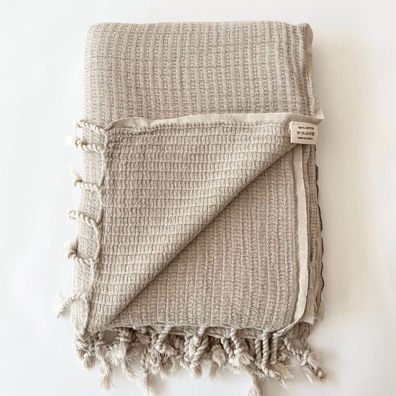 Mila Turkish Cotton Towel Beige 100x180 cm - 40''x70''