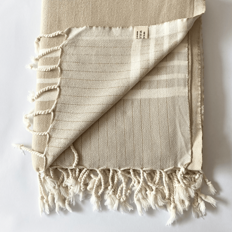 Yasmin Turkish Cotton Towel Beige 100x180 cm - 40''x70''