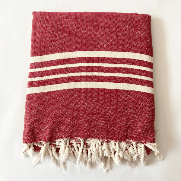 Yasmin Turkish Cotton Towel Bordeaux 100x180 cm - 40''x70''