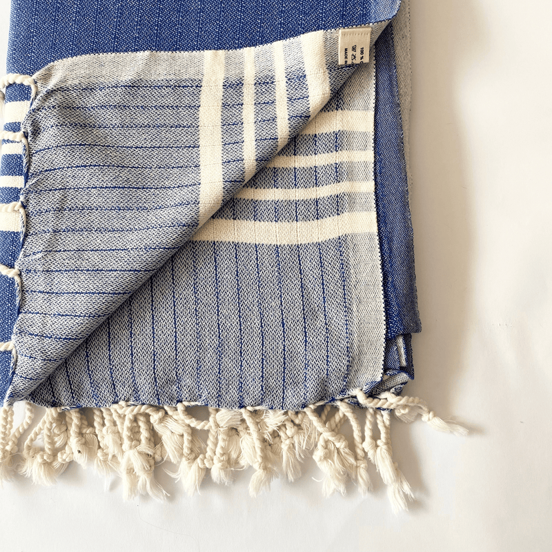 Yasmin Turkish Cotton Towel Royal Blue Box