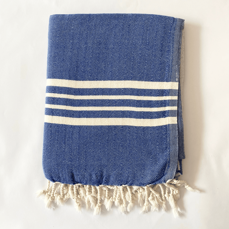 Yasmin Turkish Cotton Towel Royal Blue Box