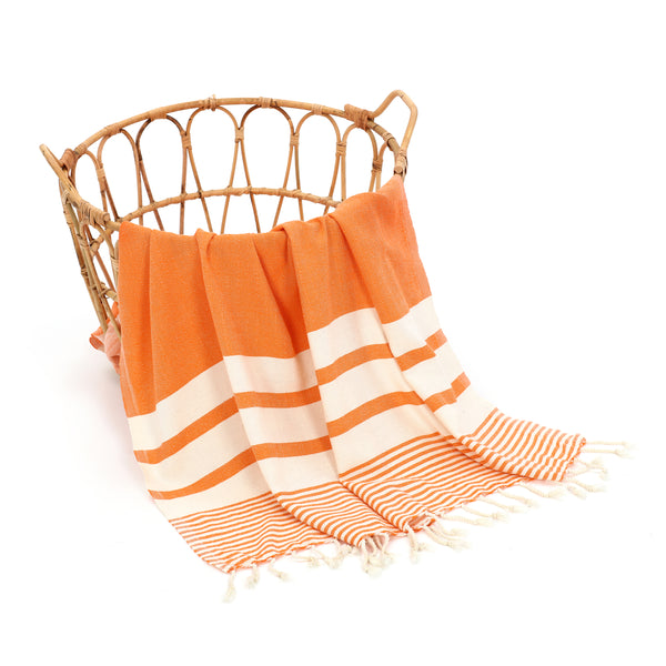 Dehna Turkish Cotton Towel Orange 100x180 cm - 40''x70''