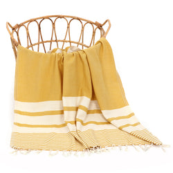 Dehna Turkish Cotton Towel Yellow 100x180 cm - 40''x70''