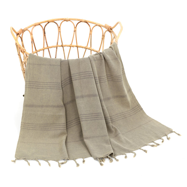 Mihri Turkish Cotton Towel Khaki 100x180 cm - 40''x70''