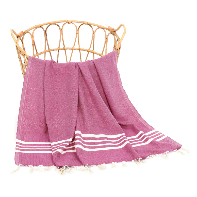 Yasmin Turkish Cotton Towel Purple 100x180 cm - 40''x70''