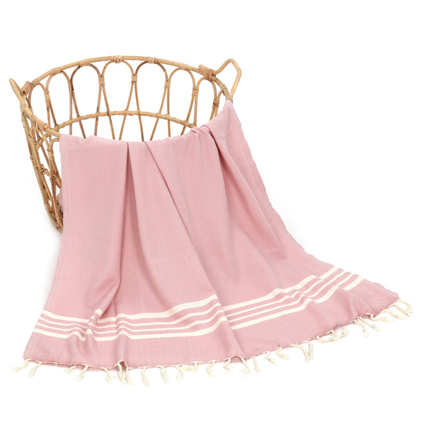 Yasmin Turkish Cotton Towel Pink 100x180 cm - 40''x70''