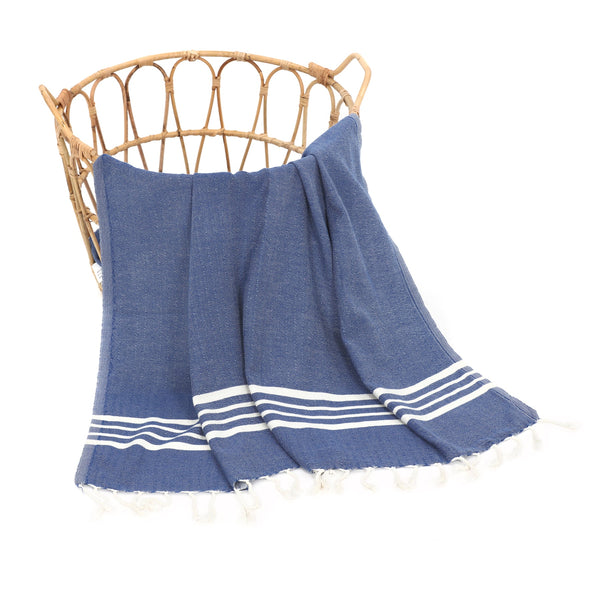 Yasmin Turkish Cotton Towel Royal Blue 100x180 cm - 40''x70''