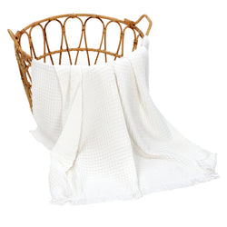 Laden Turkish Cotton Towel White 100x180 cm - 40''x70''