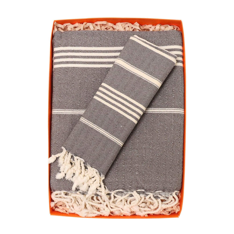 Rüya Turkish Cotton Towel Gray Box