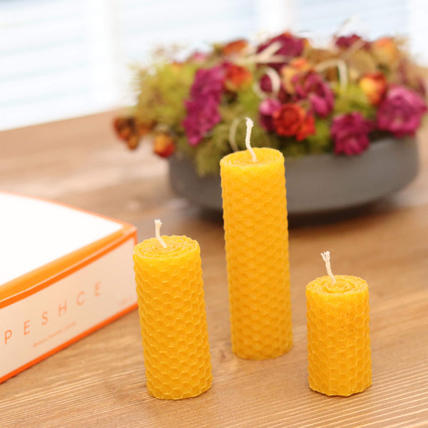 Beewax Scented Candle Set Yellow