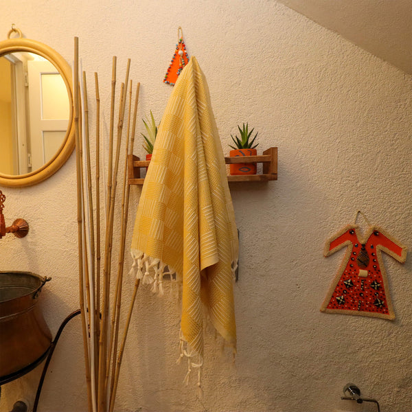 Dilruba Yellow Small Towel 50x100 cm - 20''x40''