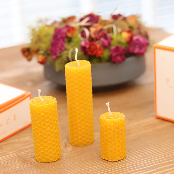 Beewax Scented Candle Set Yellow