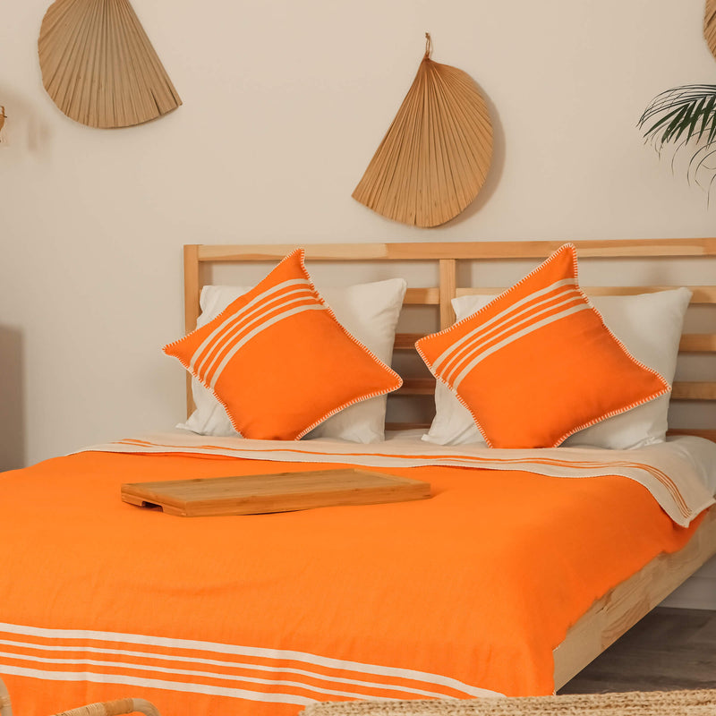 Hatun Blanket Orange-Quenn 170x220cm / 67''x86''