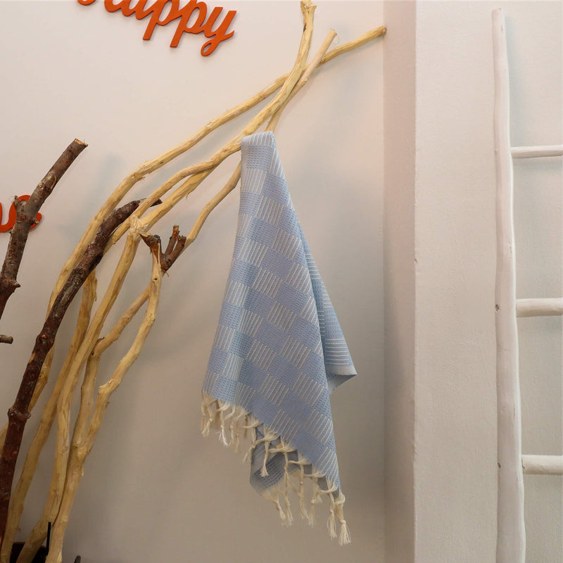 Dilruba Blue Small Towel 50x100 cm - 20''x40''