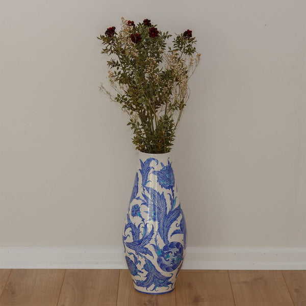 Handmade Blue Turkish Tile Vase