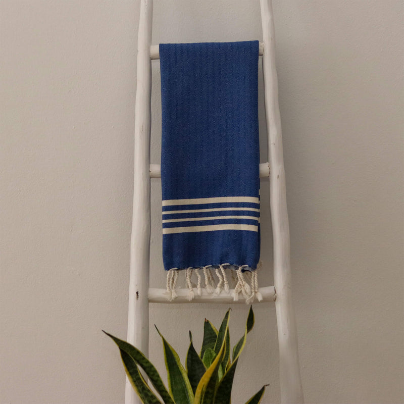 Yasmin Turkish Cotton Towel Royal Blue Box